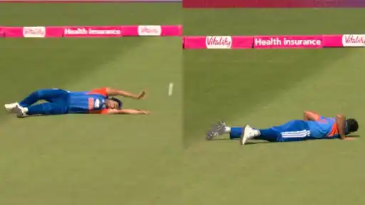 Shivam Dube's funny missed catch of Harry Brook goes viral during ENG vs IND 5th T20I in Southampton