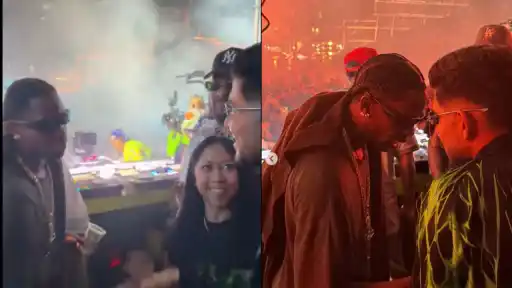Shubman Gill poses with rapper Travis Scott at Nike event in LA ahead of England vs India ODI series