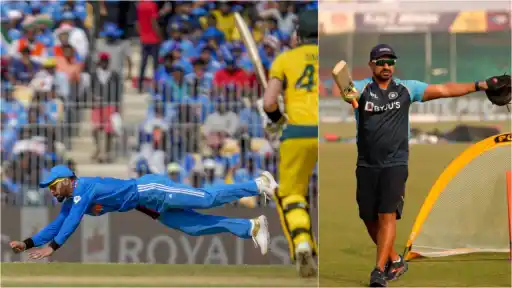 India fielding coach T Dilip on the field during a training session, as BCCI part ways with him