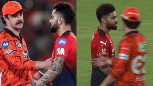 Travis Head and Virat Kohli face off after the no-handshake snub during SRH vs RCB in IPL 2026