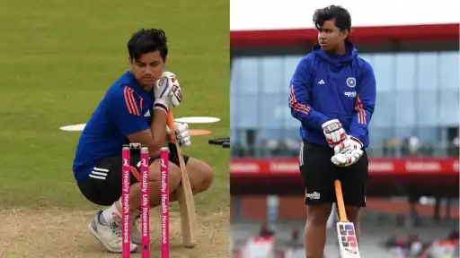 Vaibhav Sooryavanshi batting visualization routine ahead of ENG vs IND 2nd T20I