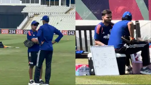 Virat Kohli and Gautam Gambhir seen avoiding interaction during India's practice session ahead of the England ODI