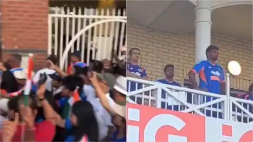 Indian fans chant 'We Want Sanju Samson' outside Trent Bridge as players leave after the ENG vs IND 3rd T20I defeat