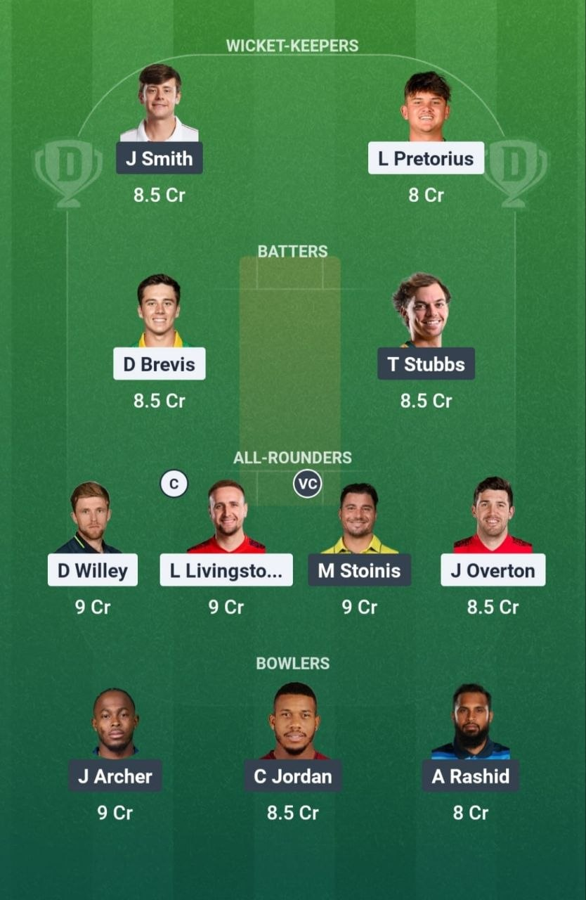 LNS vs SOB Match 16 Dream11 Team