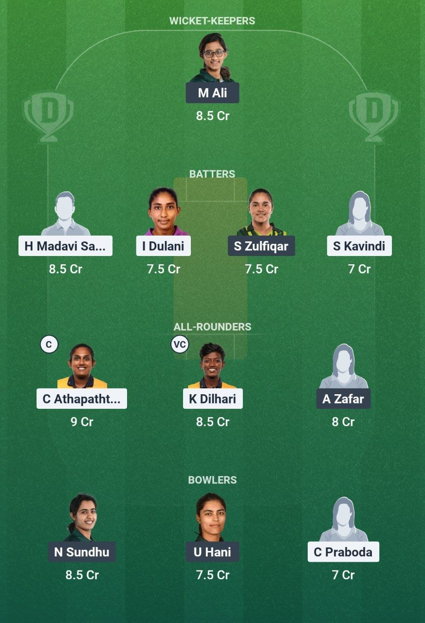 SL-W vs PAK-W 3rd T20I Dream11 Team