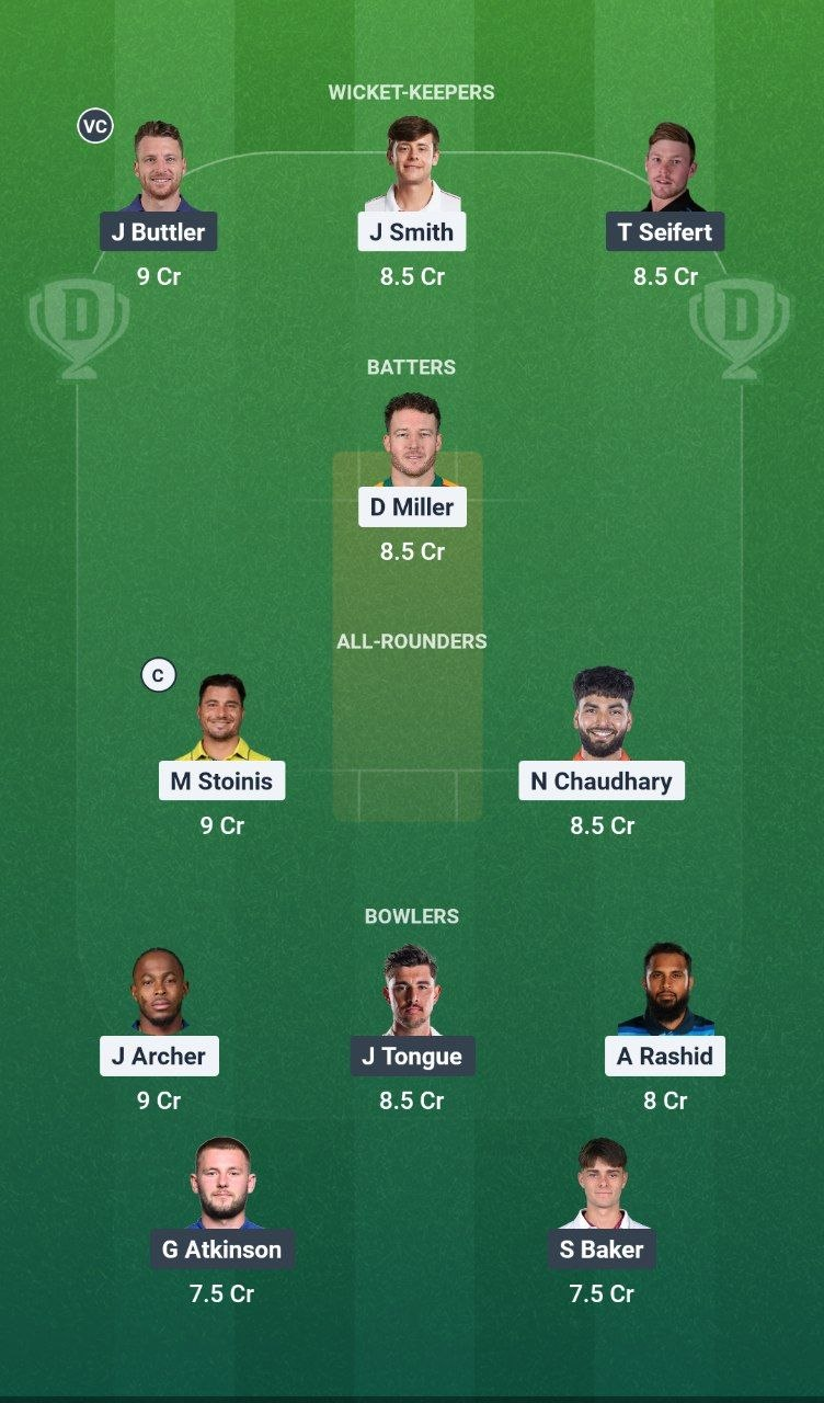 SOB vs MSG Match 26 Dream11 Team