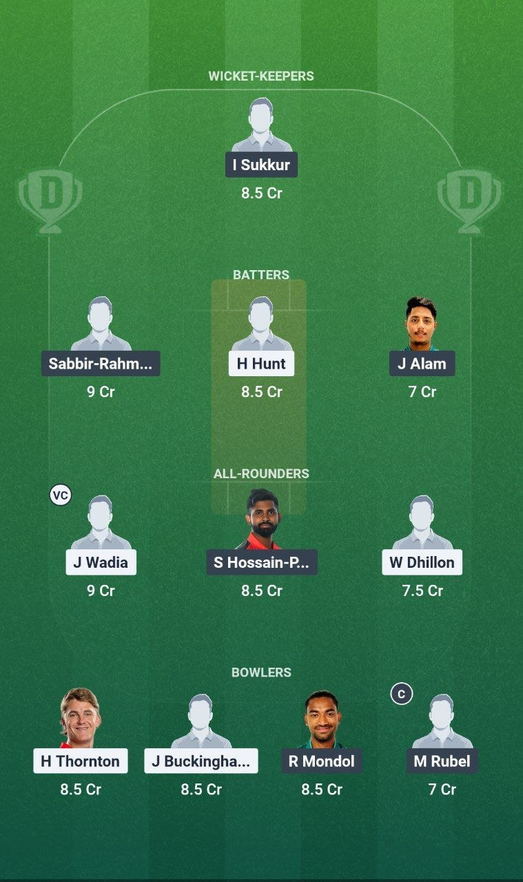 ASA vs BAN HP Match 15 Dream11 Team