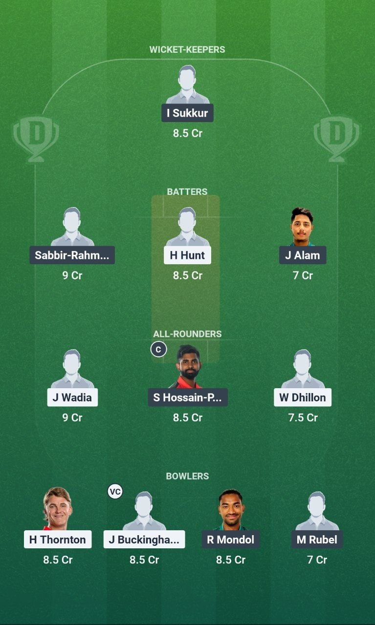 ASA vs BAN HP Match 15 Dream11 Team