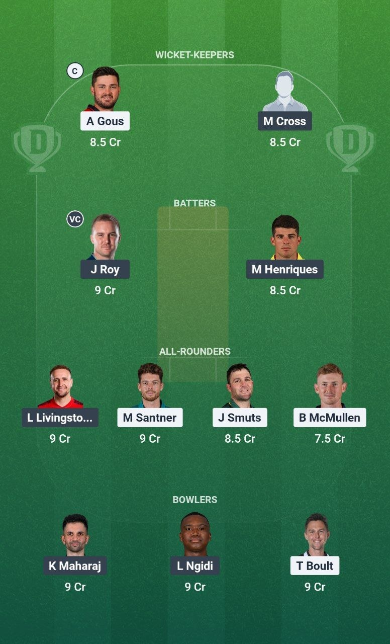 ECR vs GLG Match 3 Dream11 Team
