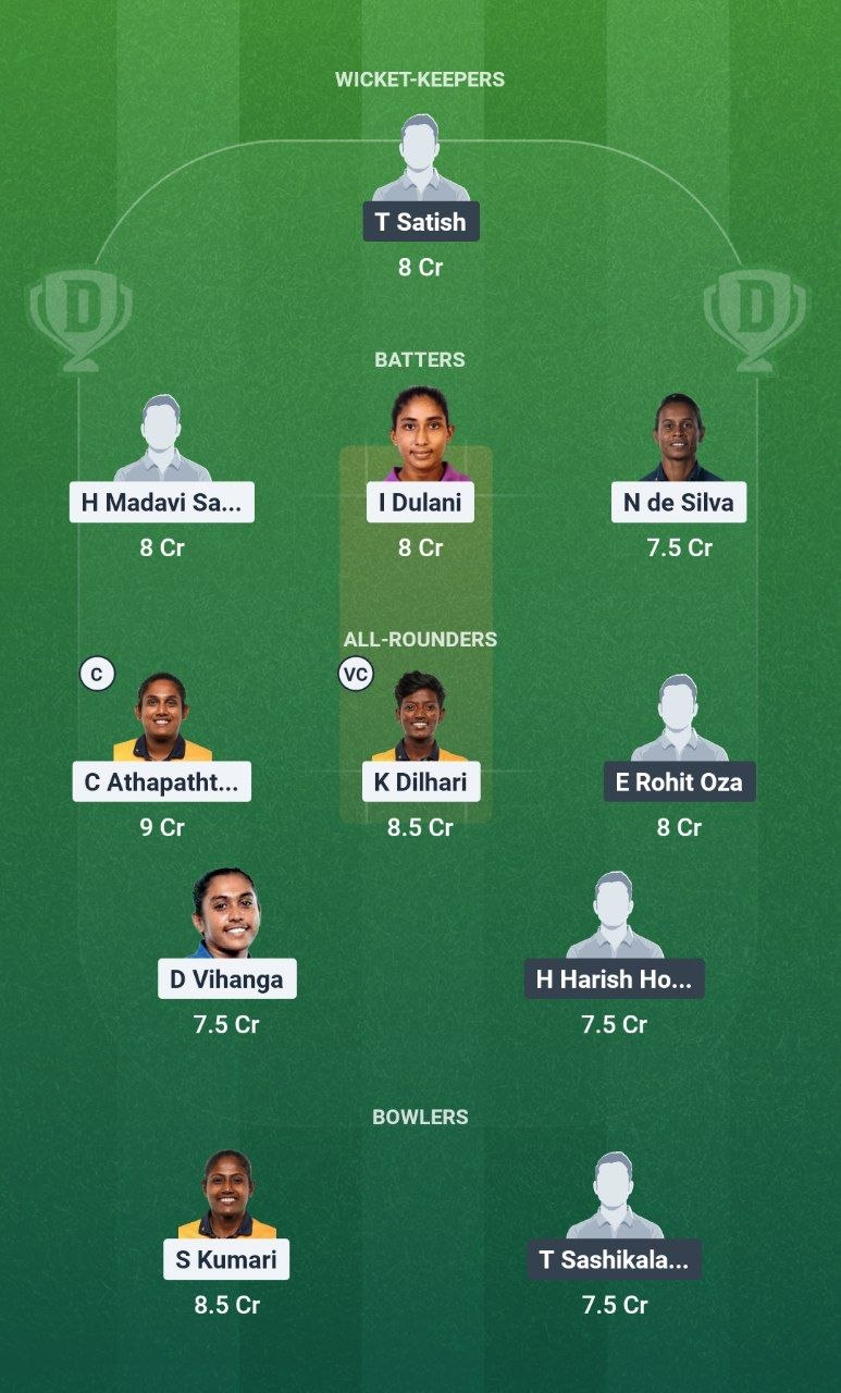 SL-W vs UAE-W Dream11 Team