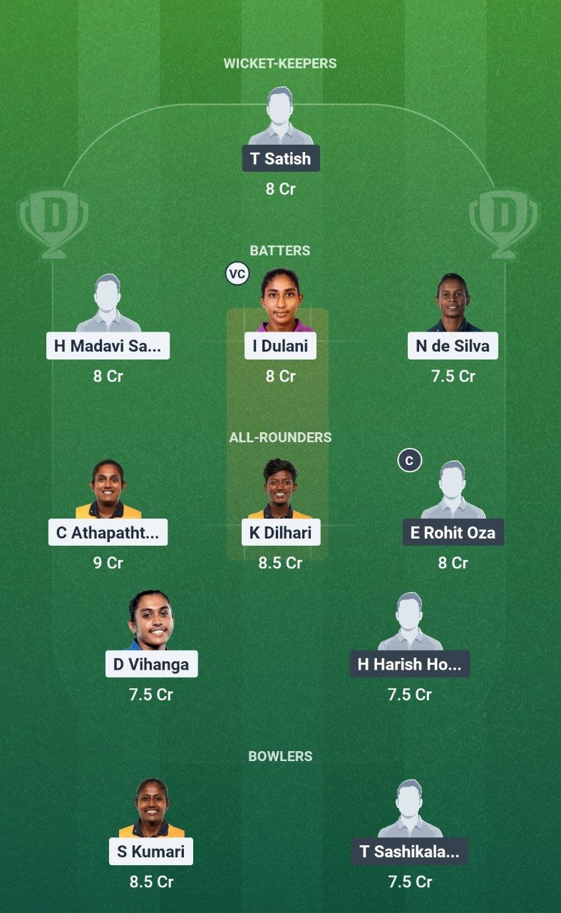 SL-W vs UAE-W Dream11 Team