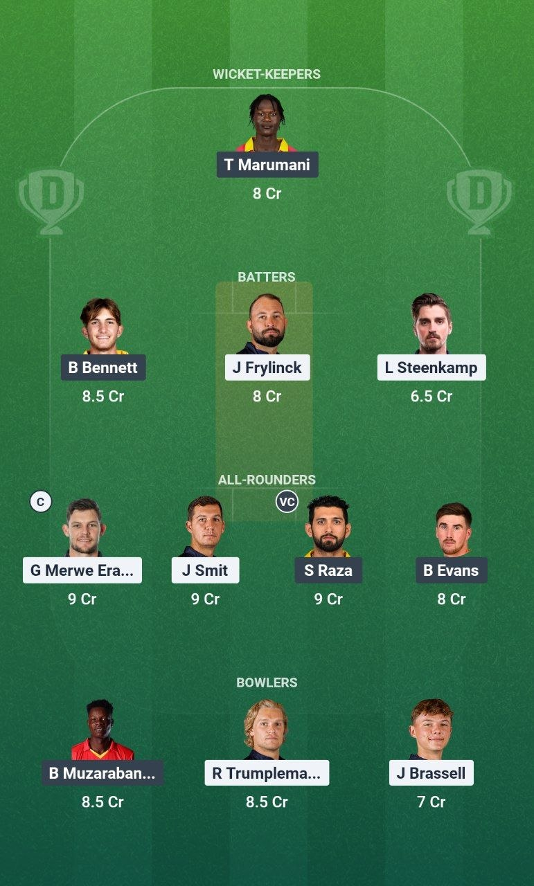 NAM vs ZIM Dream11 Team