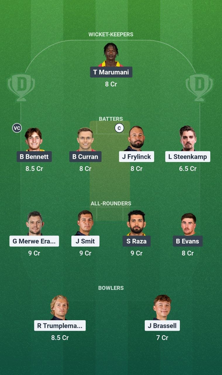 NAM vs ZIM Dream11 Team