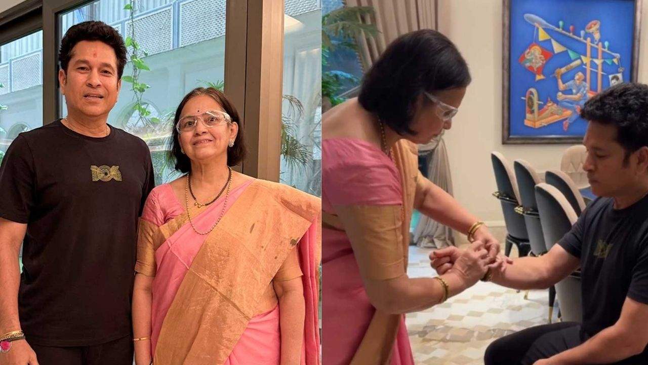 Indian cricket legend Sachin Tendulkar celebrated Raksha Bandhan