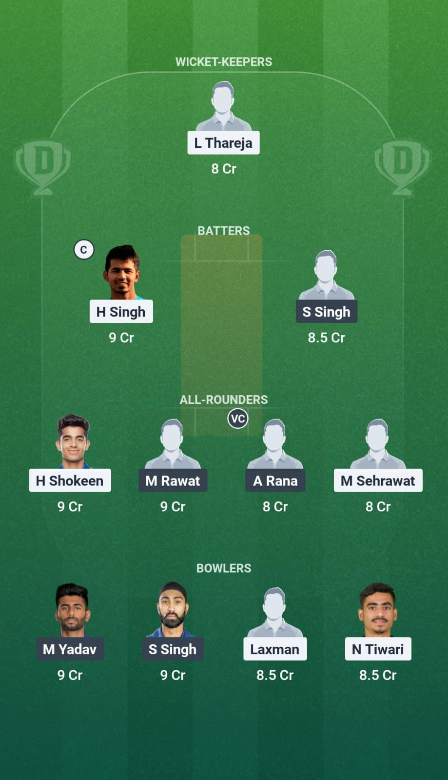 NDT vs EDR Dream11 Team