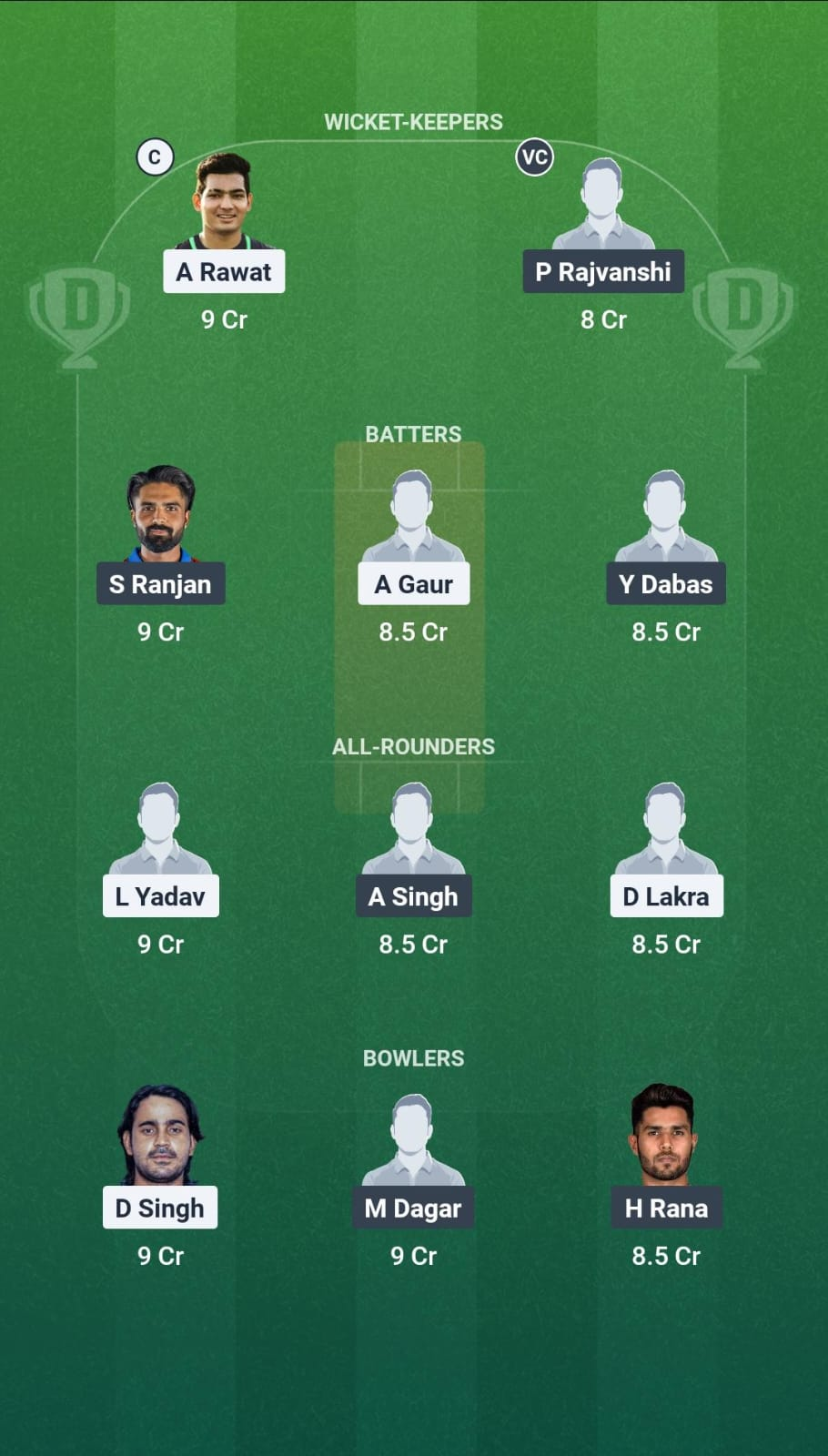 PD vs NDS Dream11 Team