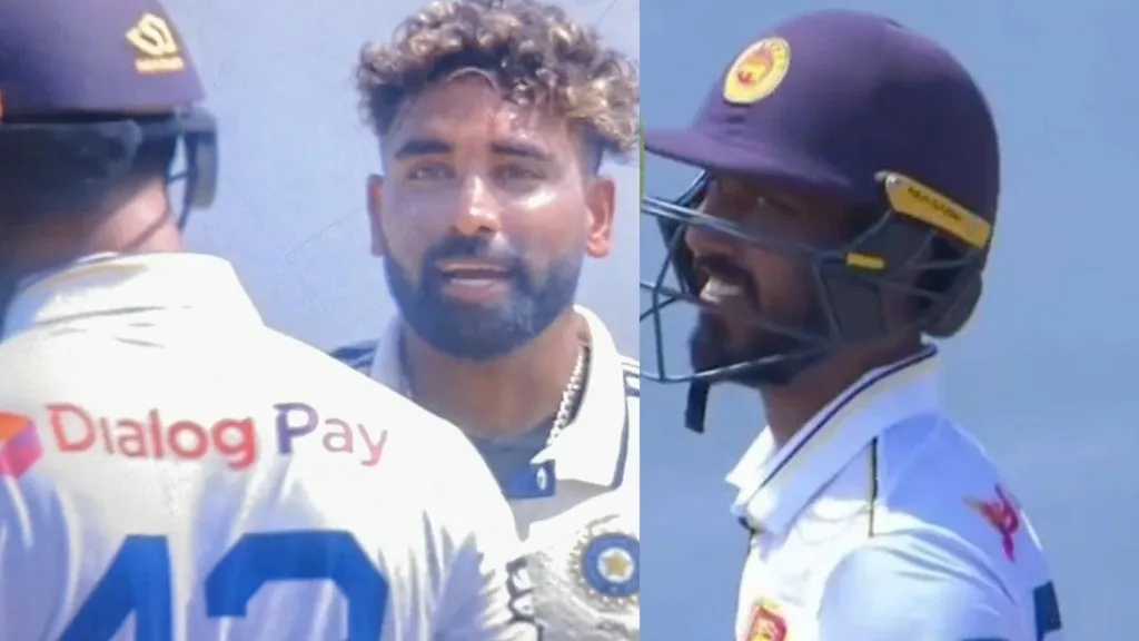 Mohammed Siraj sledges debutant Kamil Mishara "Is your bat done?" moments before his wicket falls in IND vs SL 2nd Test