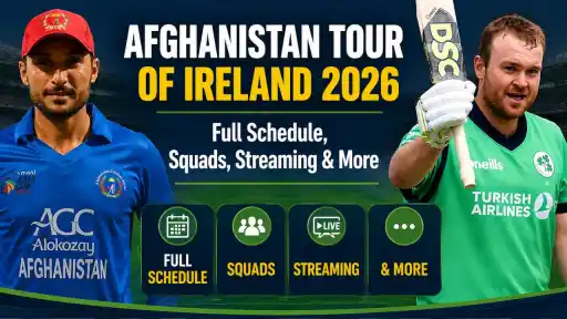 Afghanistan tour of Ireland 2026 schedule and squads — AFG vs IRE ODI series graphic