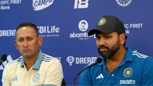 Chief Selector Ajit Agarkar and Rohit Sharma