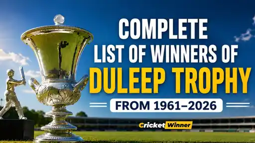 Complete list of Duleep Trophy winners from 1961 to 2026, year by year