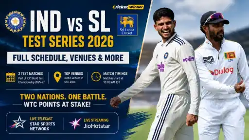 Shubman Gill-led India squad ahead of the India vs Sri Lanka Test series 2026 — full schedule, venues and match timings for both Tests in Galle and Colombo