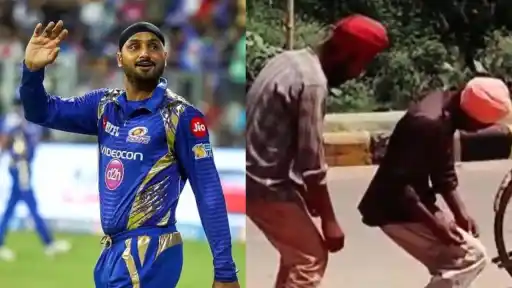Punjab Police fact-check graphic on Harbhajan Singh's viral 'addiction' post, calling it misleading and confirming the video is from Rajasthan