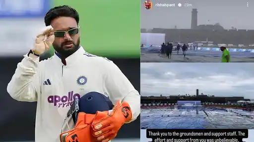 Rishabh Pant thanking Galle groundsmen during rain-affected IND vs SL 1st Test