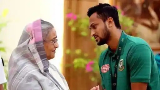 Shakib Al Hasan and Sheikh Hasina