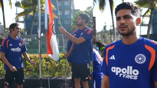 Shubman Gill waves the Tricolour in Sri Lanka