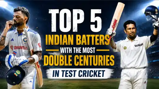 Virender Sehwag, Virat Kohli, Sachin Tendulkar and other Indian batters with the most double centuries in Test cricket.