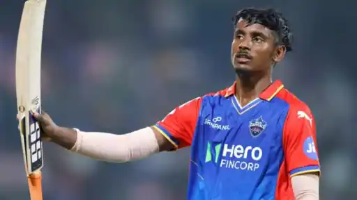 Abishek Porel in Delhi Capitals jersey, arrested by Bengal Police in a rape case