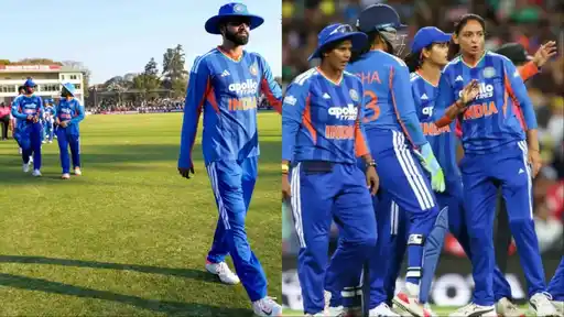 Team India men's and women's cricket teams, who will compete at the Asian Games 2026 in Aichi-Nagoya, Japan