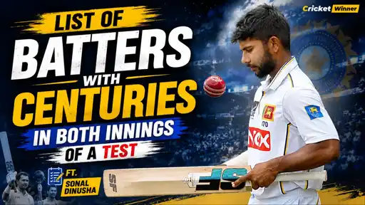 Sonal Dinusha featured in a list of batters who have scored centuries in both innings of a Test match against India