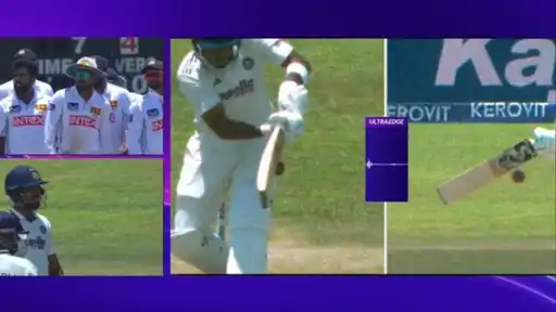 UltraEdge replay shows a faint spike as Dhruv Jurel's bat flies after a controversial dismissal in the SL vs IND 1st Test
