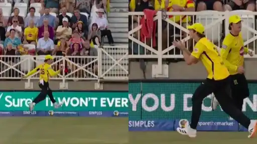 Finn Allen and Calvin Harrison combine for a stunning relay catch to dismiss Jamie Smith, Southern Brave vs Trent Rockets, The Hundred 2026