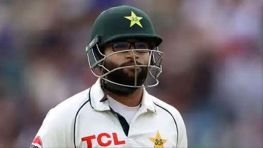 Imam-ul-Haq in Pakistan whites and helmet during the 2nd Test against England at Lord's, ruled out of the first innings with a calf strain