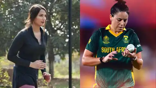 Anaya Bangar training in the nets alongside Marizanne Kapp, who has reacted to Cricket Australia's decision clearing Bangar for a pathway into elite women's cricket