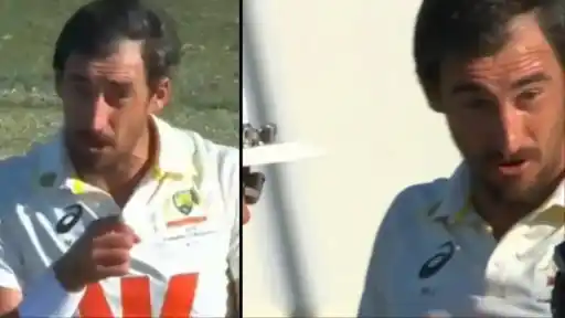 Mitchell Starc speaking angrily during his "Get off the wicket" clash with Mehidy Hasan Miraz in the AUS vs BAN 1st Test