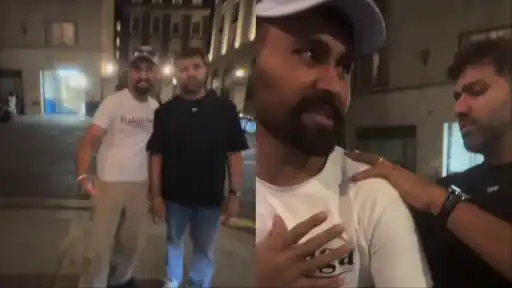 Rohit Sharma interacting with fans and giving an autograph on the streets of London as the moment goes viral