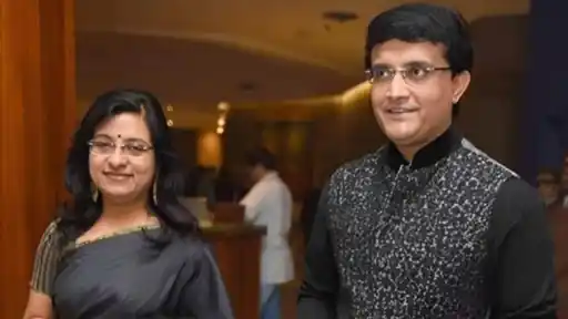 Sourav Ganguly and wife Dona Ganguly pose together after receiving death threat letters in Kolkata