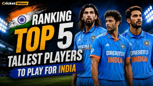 Ranking the top 5 tallest cricketers to play for India, featuring three of the tallest players in national team kit