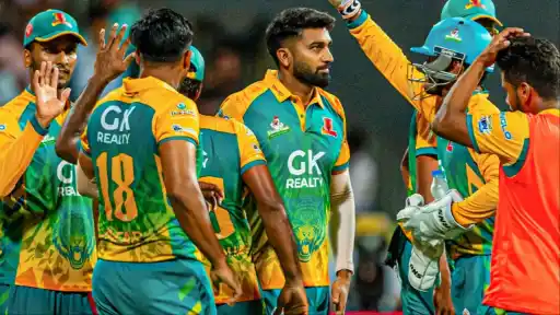 TNPL 2026 players celebrate a wicket during the tournament, amid news of a Tamil Nadu all-rounder's fine and ban for a PMOA breach