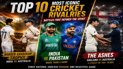 Top 10 most iconic cricket rivalries in history — India vs Pakistan, Border-Gavaskar Trophy, and the Ashes