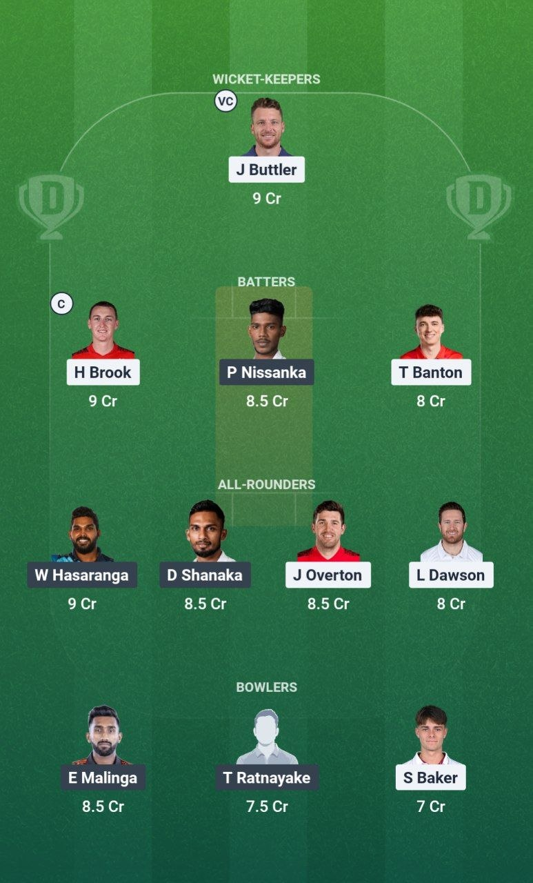 ENG vs SL 3rd T20I Dream11 Team