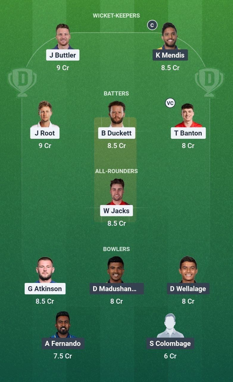 ENG vs SL 3rd ODI Dream11 Team