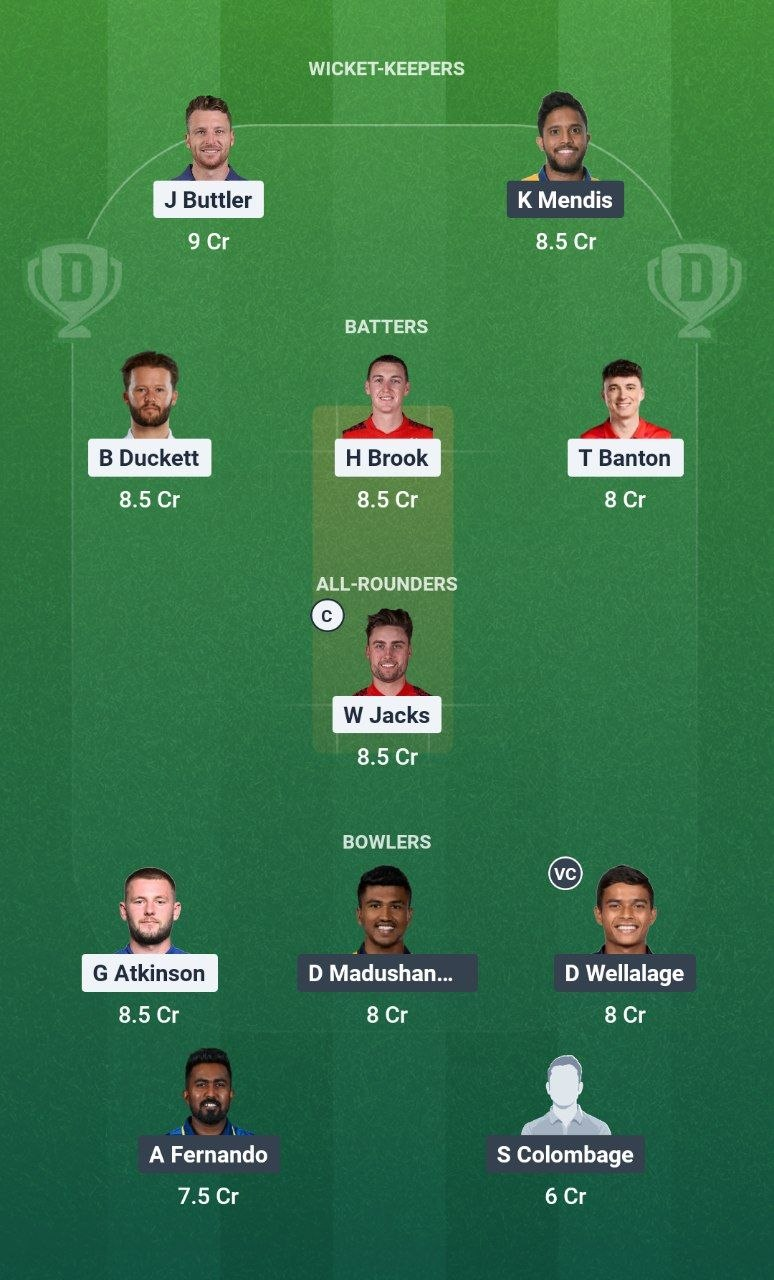ENG vs SL 3rd ODI Dream11 Team