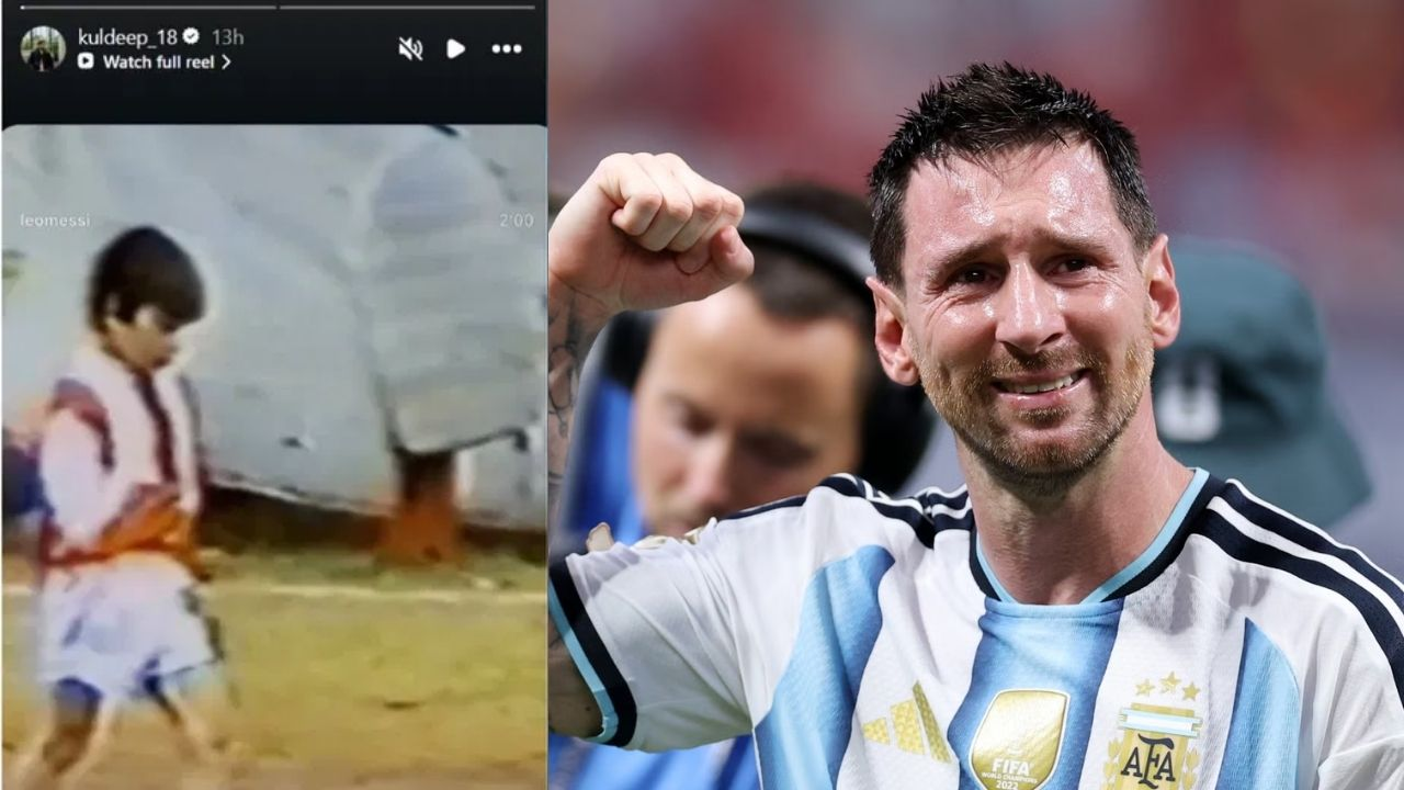 Kuldeep Yadav also reacted by reposting a video from Messi&rsquo;s account
