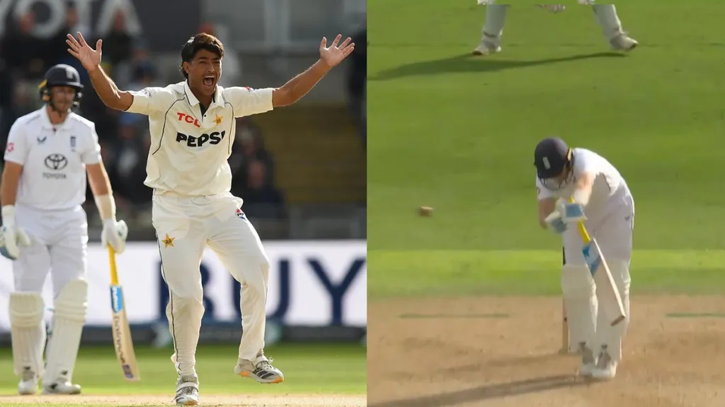 Pakistan debutant Razaullah celebrates after trapping Joe Root LBW for 8 runs in the ENG vs PAK 3rd Test