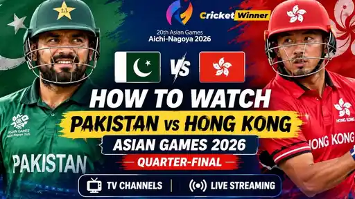 Pakistan vs Hong Kong Asian Games 2026 quarter-final live streaming and TV channel guide