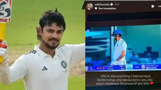 Aditi Hundia post on Ishan Kishan